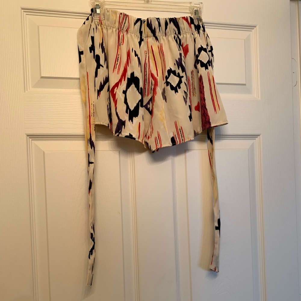 Silk like material shorts